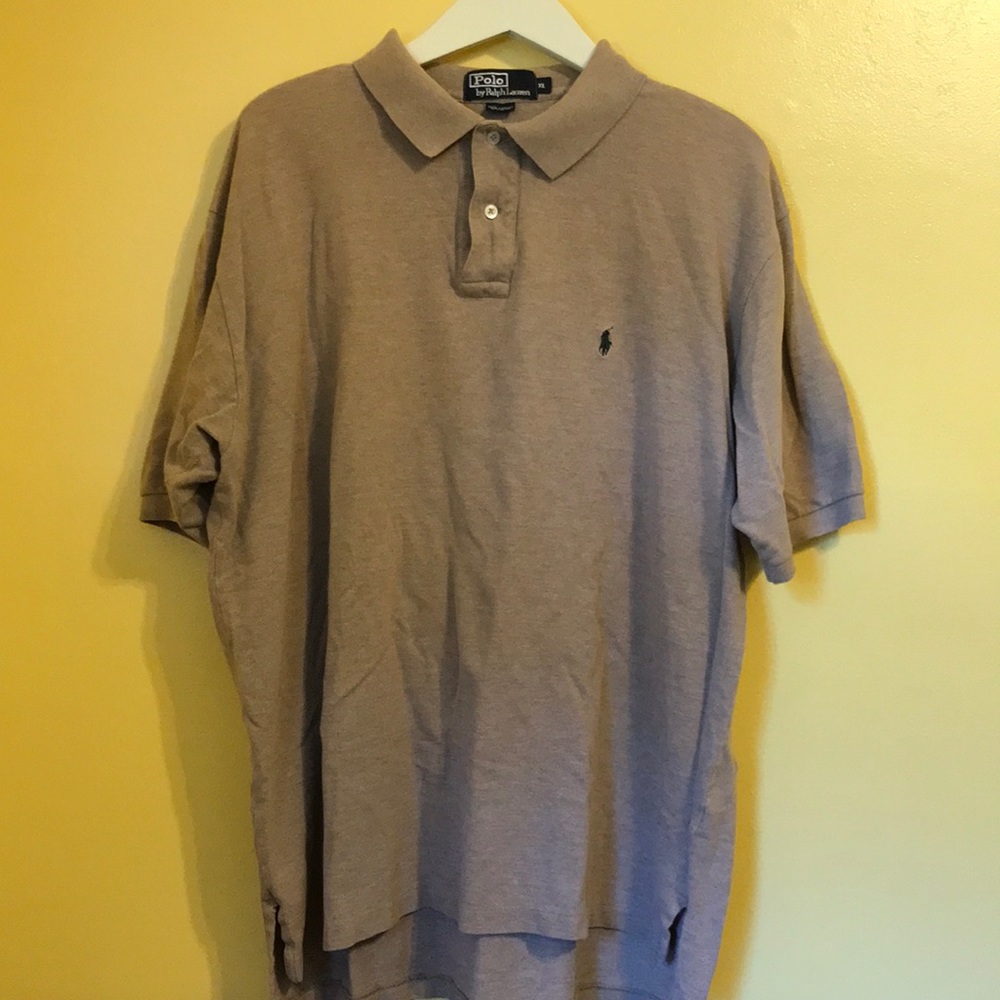 Mens Ralph Lauren tan/light brown short sleeve polo size xl